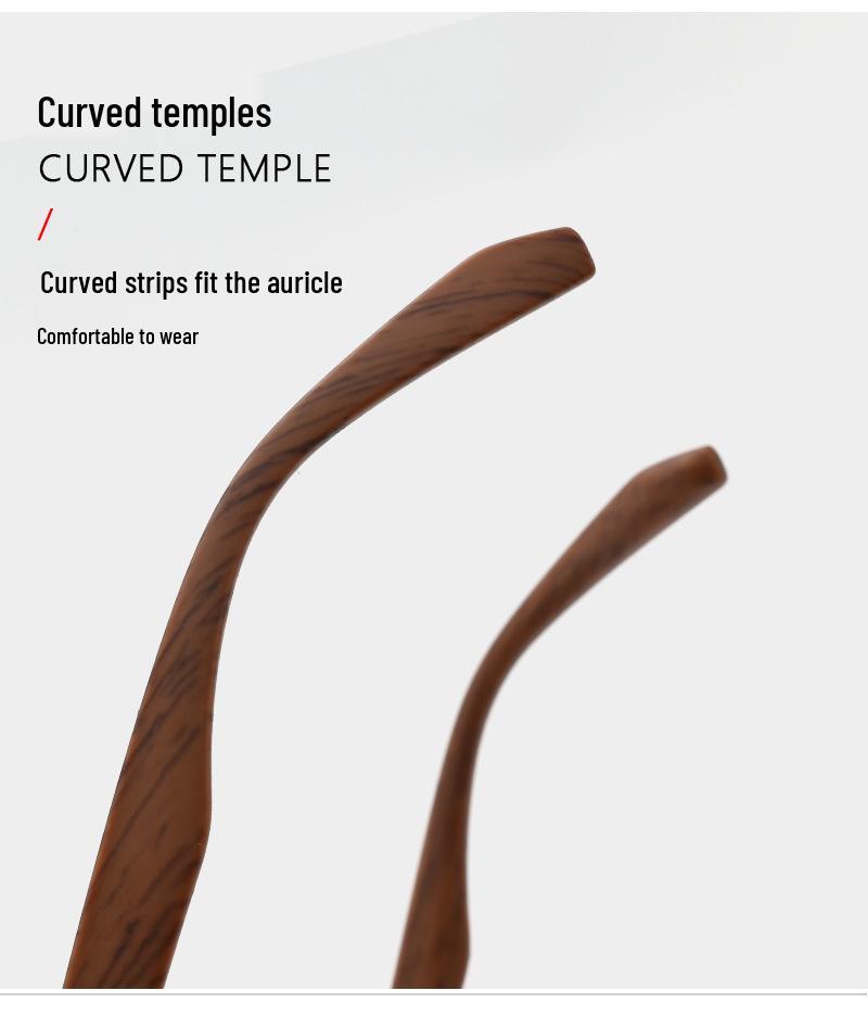 Stylish Polarized Wood Grain Rivet Sunglasses for Women & Men - High-End Look with UV Protection