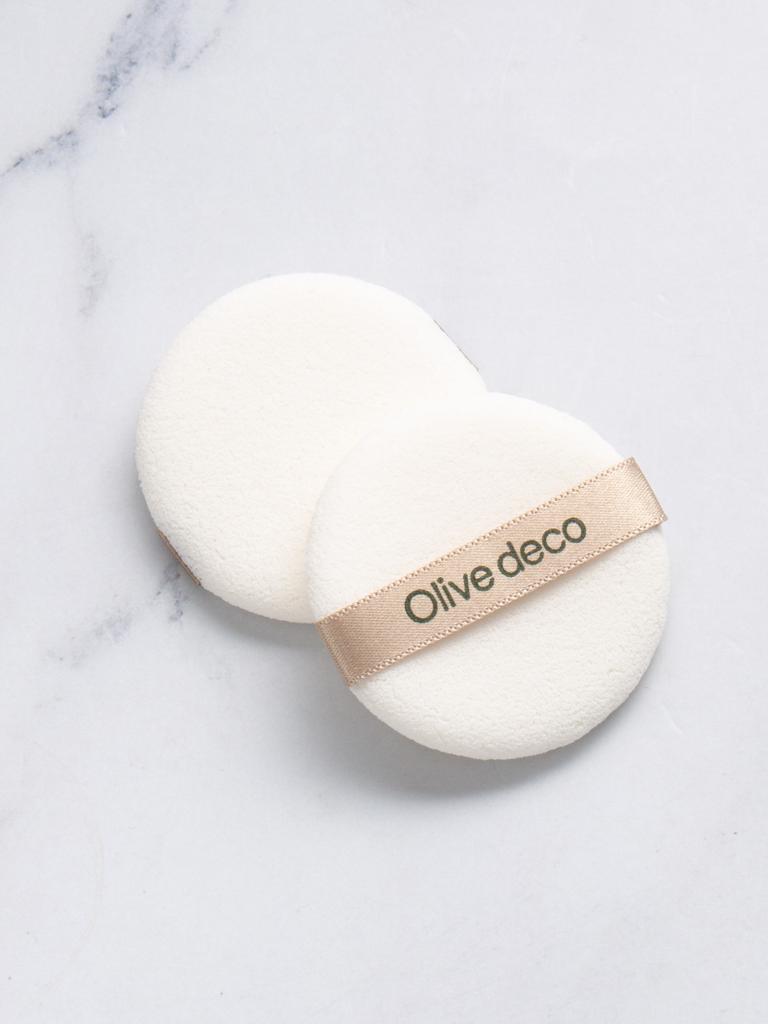 Olive Deco Round Makeup Puffs (2-Count)