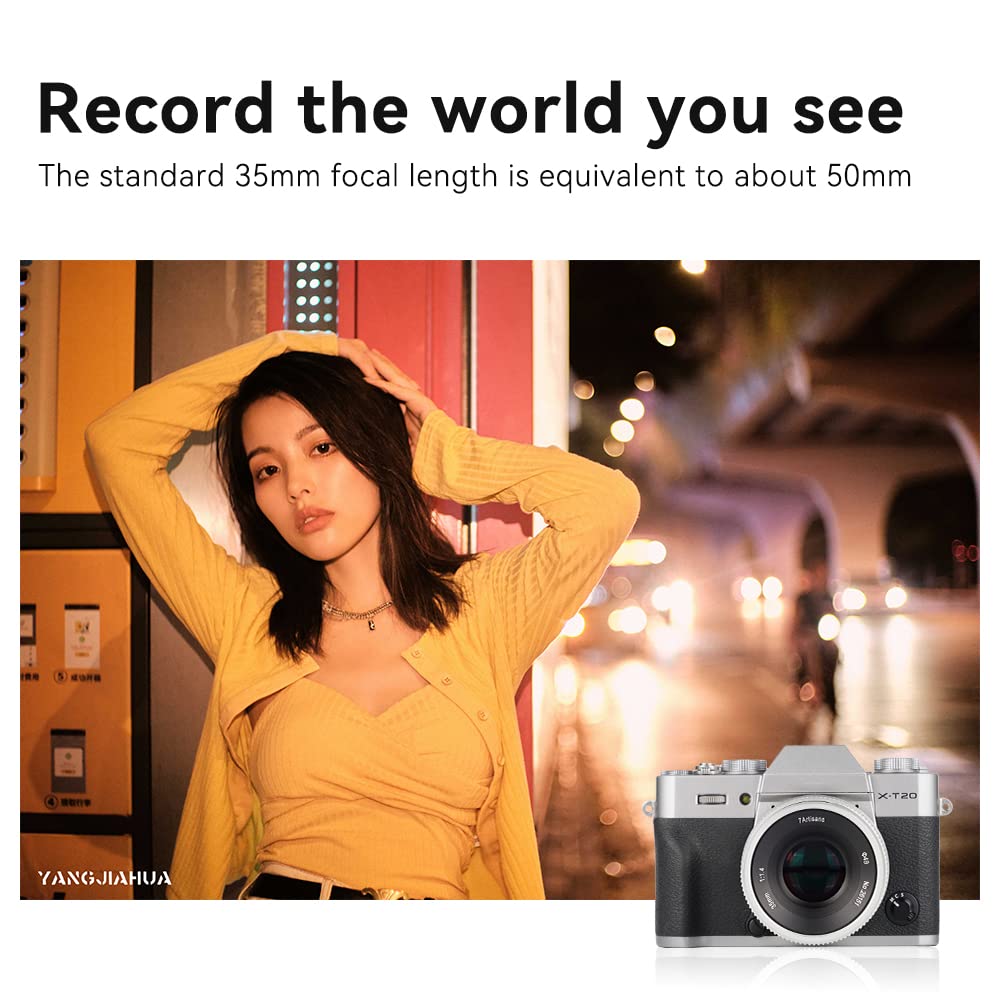 7artisans 35mm Mark II Manual Focus Prime Large Compatible with Fuji Camera F1.4 APS-C Lens, Aperture, X-A1, X-A10, X-A2, X-A3, A-at, X-M1, XM2, X-T1,