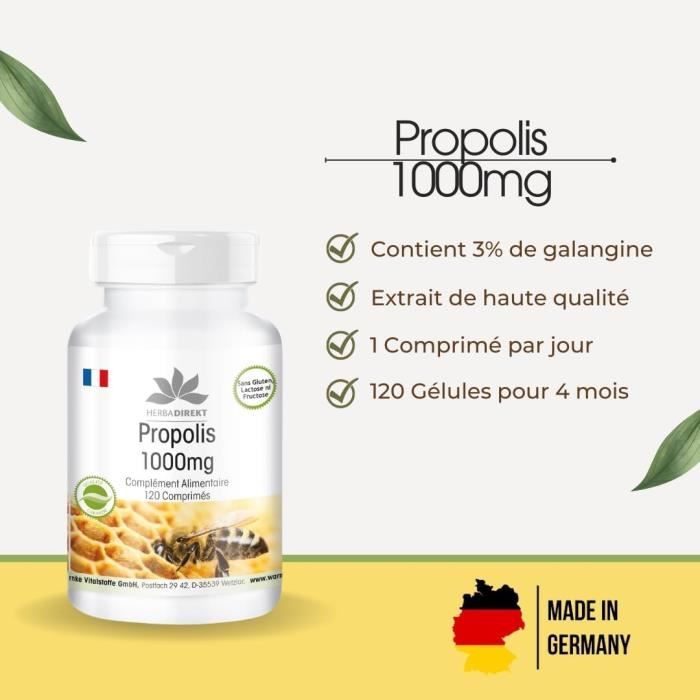 Herbadirekt - Propolis Tabletten 1000mg - hochdosiert - 120 Tabletten