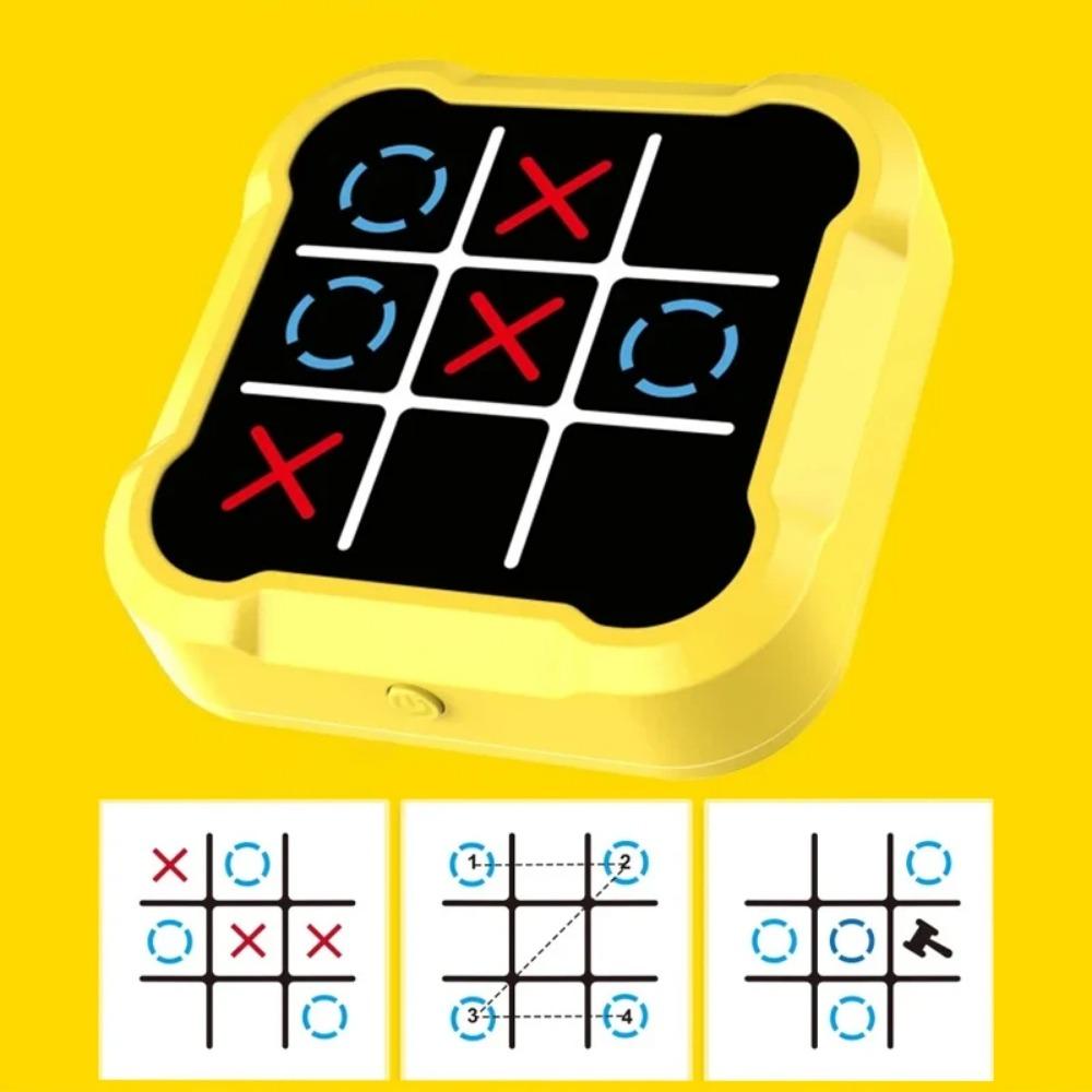 Tic Tac Toe Elektronisches Schachbrett Multifunktionales Kinderbildungsstrategie-Spielzeug Interaktives Gehirnspiel Eltern-Kind-Spaß