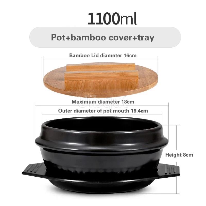 Korean Style Stone Pot Special for Rice Mixing Korean Commercial Little Pan Rice Small Casserole Small Ceramic Sand Pot Cookware