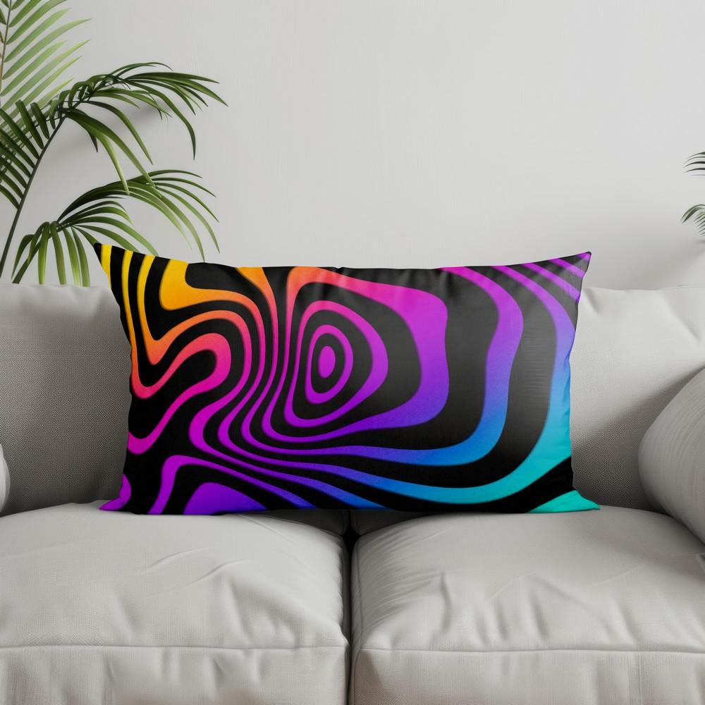 Home Decor Colorful Abstract Pattern Cushion Suitable For Sofa Bedroom Car Pillow Cover Cushion Rectangular Back Cushion