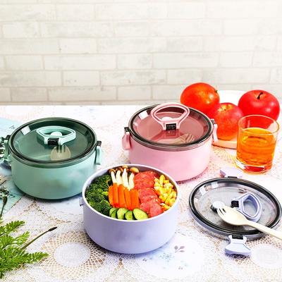 Insulation Box Lunch Box Office Worker Portable Bamboo Fiber Double-layer Fresh-keeping Square Box