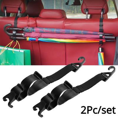 2 stücke Auto Rücksitz Haken Multi-funktion Hinten Sitz Kopfstütze Hängen Haken Regenschirm Halter Sitz Zurück Lagerung Innen veranstalter