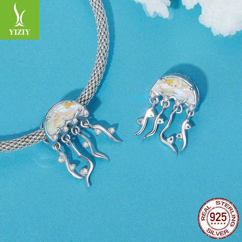 Dream Ocean Fengjiao Diy Bracelet Beaded Accessories, Exquisite S925 Sterling Silver Pendant String
