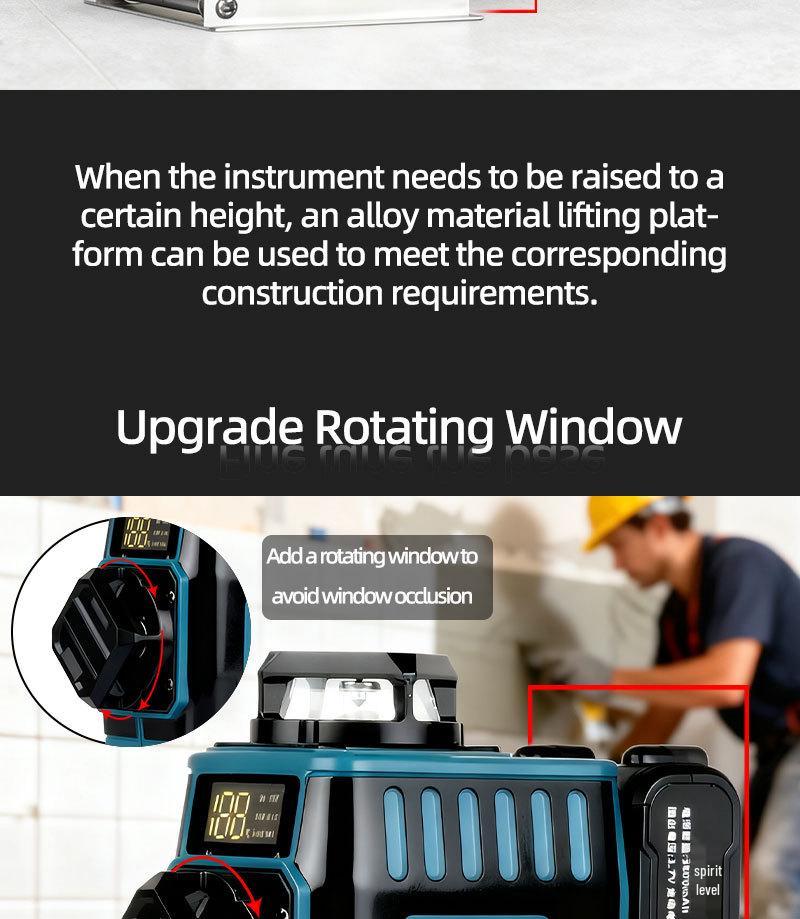 Cross New 16-Line Multifunctional Rotating Laser Level with Infrared Technology