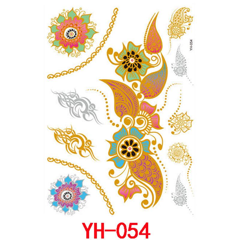Bronzing Tattoo Sticker, Metal Waterproof Tattoo Sticker, Tattoo