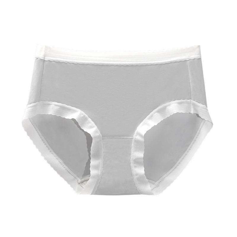 Women S Mid Waist Breathable Antibacterial Triangle Underwear Summer Thin Ice Silk Cotton Crotch Underwear