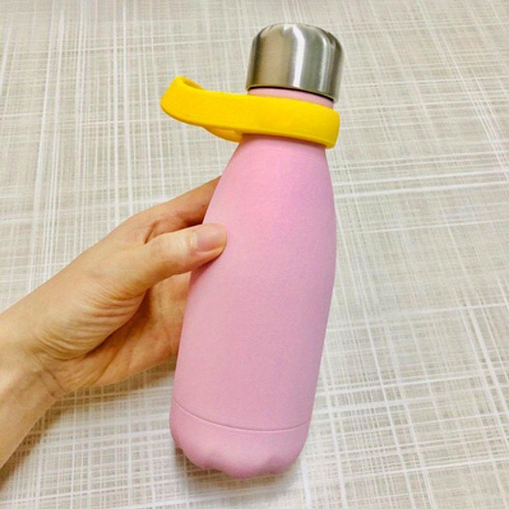 37mm Water Bottle Handle Strap Portable Silicone Vacuum Cup Sports Water Bottle Holder Kettle Hanging Buckle Outdoor