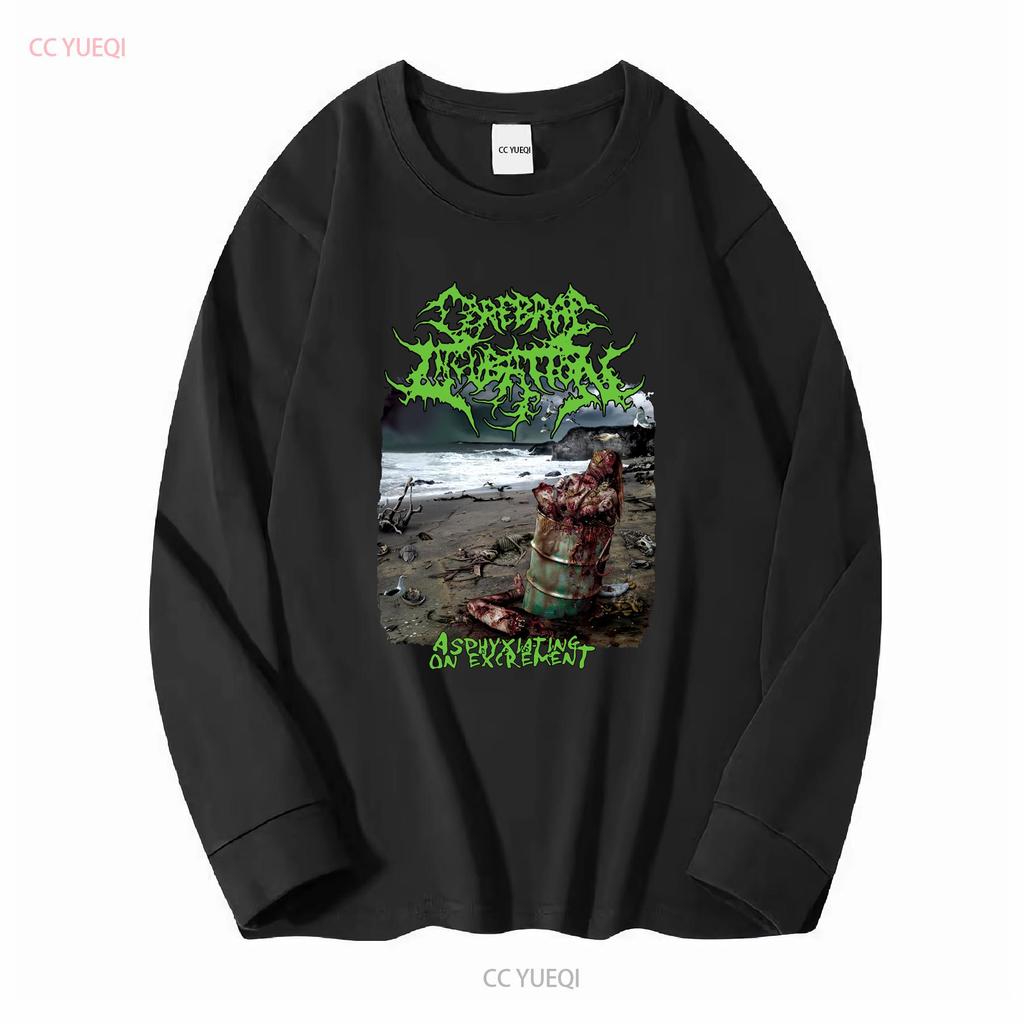 Cerebral Incubation Asphyxiating On Excrement Maglietta vintage Lavata Top Per L'Uso Quotidiano moda Traspirante Comodo