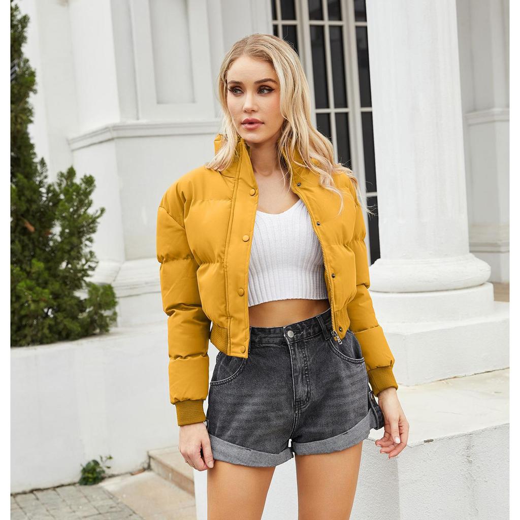 Turtleneck loose casual cotton-padded bread suit
