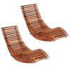 VidaXL Rocking Lounge Chairs 2 Pcs Acacia Wood
