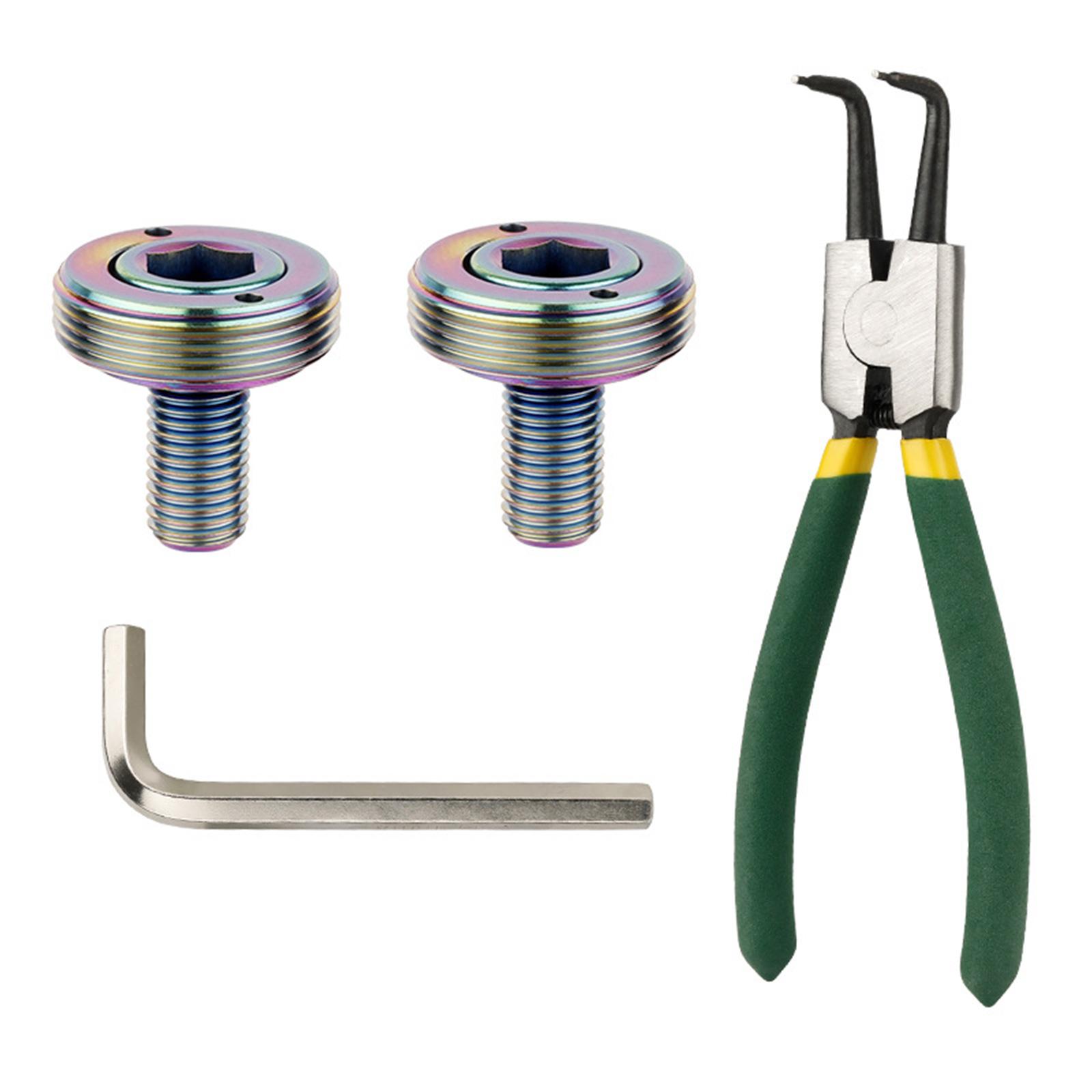 

2 шт. Болт шатуна горного велосипеда Винты каретки Титановый сплав Велосипедные болты шатуна для горного шоссейного велосипеда Прочные кофейный