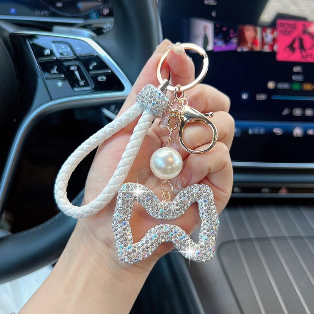 Hollow Out Design Leather Rope Keychain Simple Style Car Key Pendant  Personal Accessories