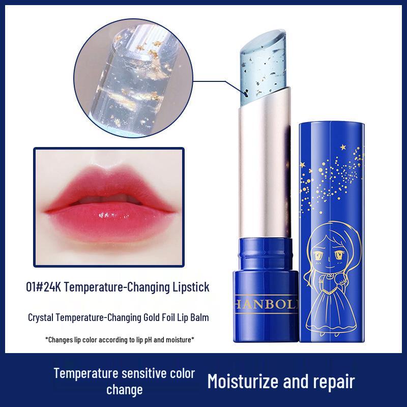Han Bolili Little Princess 24K Temperature-Changing Moisturizing Lip Balm for Students