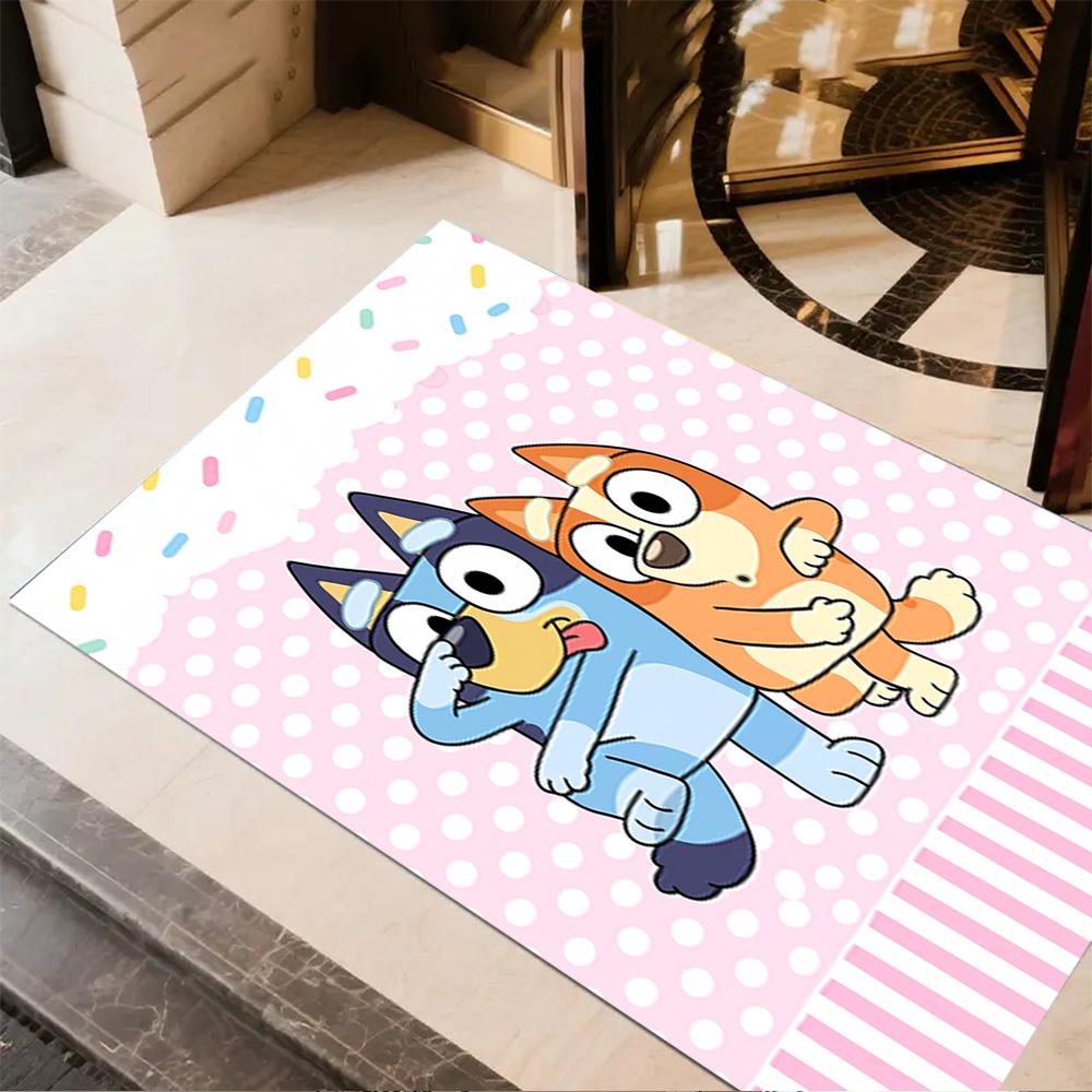 Bluey Bingo Adventure Floor Mat Suitable for Entryway Outdoor Living Rooms Kitchen Antislip Carpet Office home decor