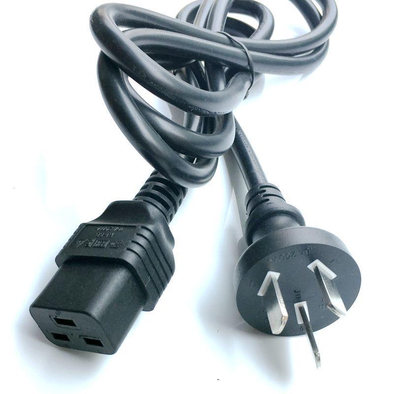 16A Three-Pin Power Cord with Right Angle C19 Plug, 3-Core, 2.5mm² Cable