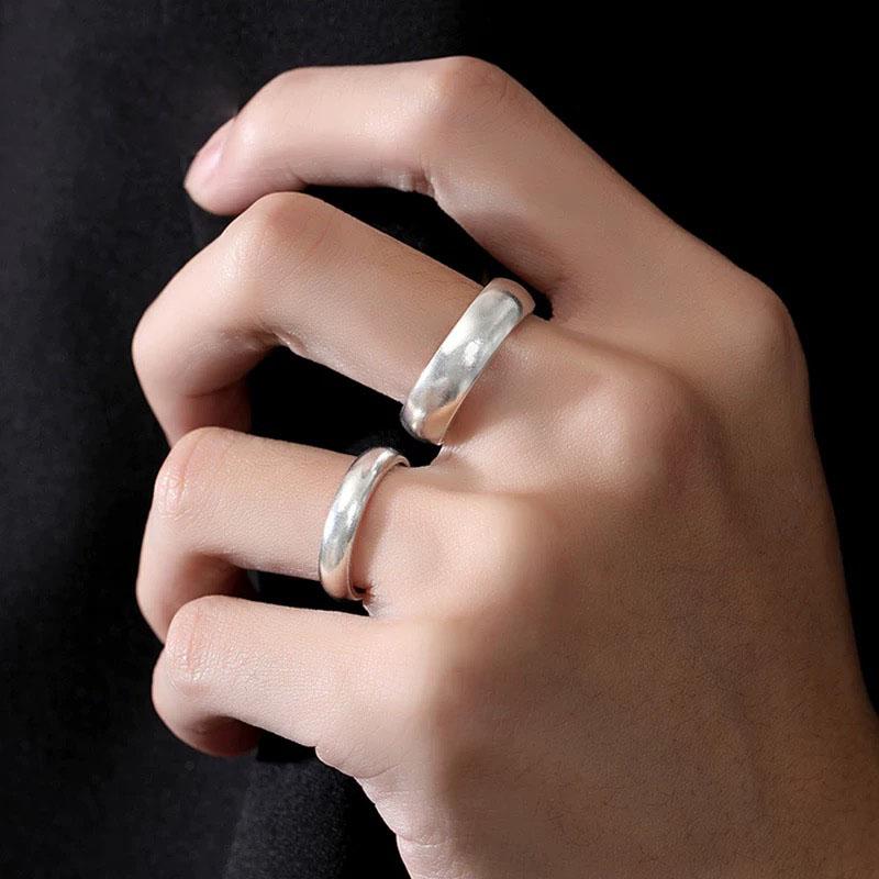925 Sterling Silver Rings for Women Men Couple Minimalist Handmade Simple Narrow Smooth Ring Party Jewelry Gift Prevent Allergy