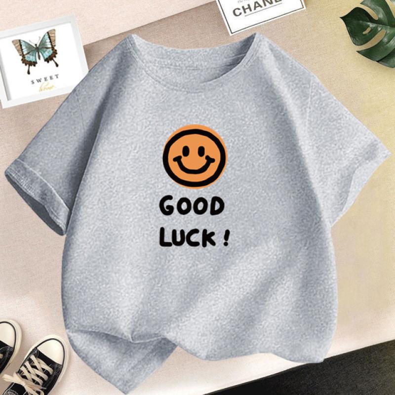 Erdbeere süßes bedrucktes Kurzarm-T-Shirt für Kinder, Sommer, neues lockeres koreanisches Top, Vintage-Frucht-T-Shirt