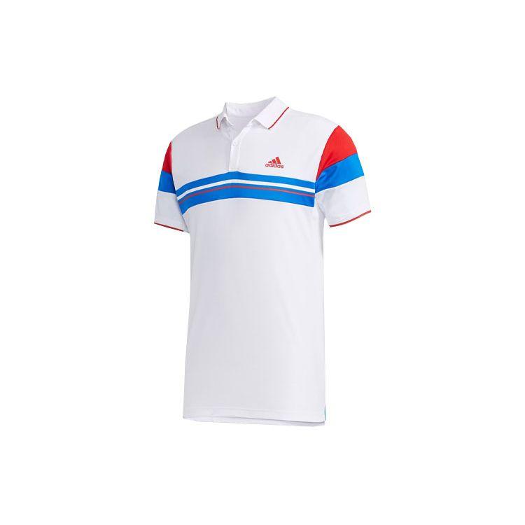 

Adidas Color Block Tennis Polo Shirt Men Tops White FK1406 XL