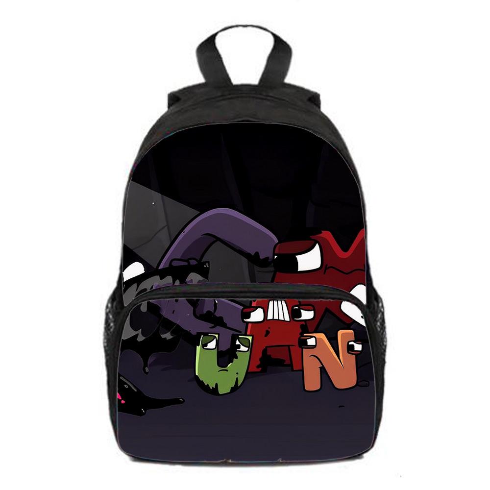Alphabet Lore Alphabet Legends Backpack, Backpack, Sublimation Printed Outdoor Travel Backpack, Game Peripherals
