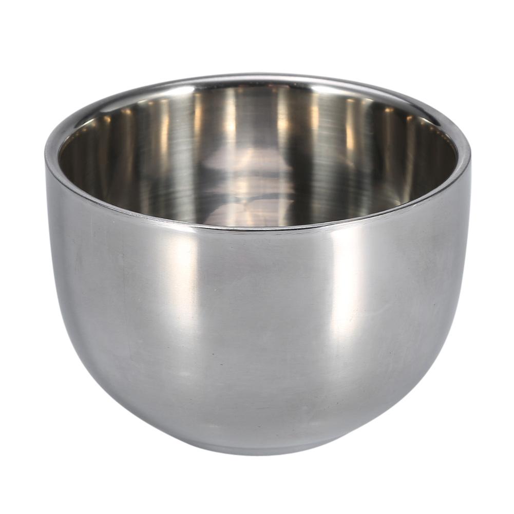 Stainless Steel Shaving Brush Stand Holder Safety Razor Brush Bowl Grooming Set