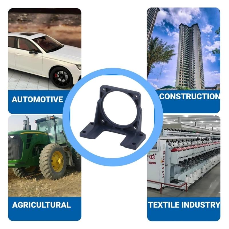 Industrial Motor Bracket 98mm Vertical 127mm Base 79mm Hole Alloy Metal