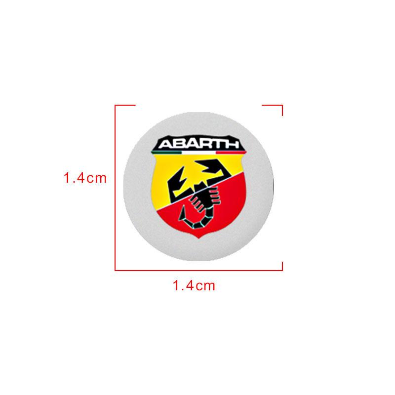 14mm Auto Logo Aufkleber für Auto Fernbedienung Schlüssel Emblem Abzeichen für Abarth Punto 500 Tipo Stilo Palio Bravo Doblo Panda Ducato
