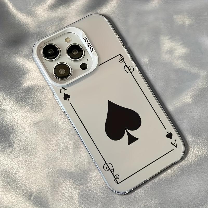 Simple Playing Card Design Mobile Phone Case Suitable for iPhone 17 16 15 14 13 12 11 Pro/ Max/Plus Anti-fall and Shockproof