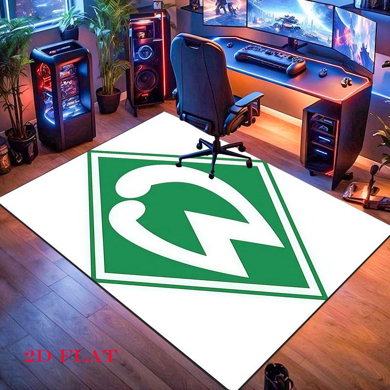 Tappeto SV Werder Bremen per Soggiorno Camera da Letto Casa Decorazione Divano, Tappetino Antiscivolo per Giochi Bambini