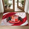 Sunderland Football Design Crystal Velvet Rug Soft Decorative Mat for Bedroom Entrance