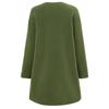 Women's Round Neck Coat Casual Fleece Coat Vintage Solid Color Long Sleeve Single Breasted for Office Party