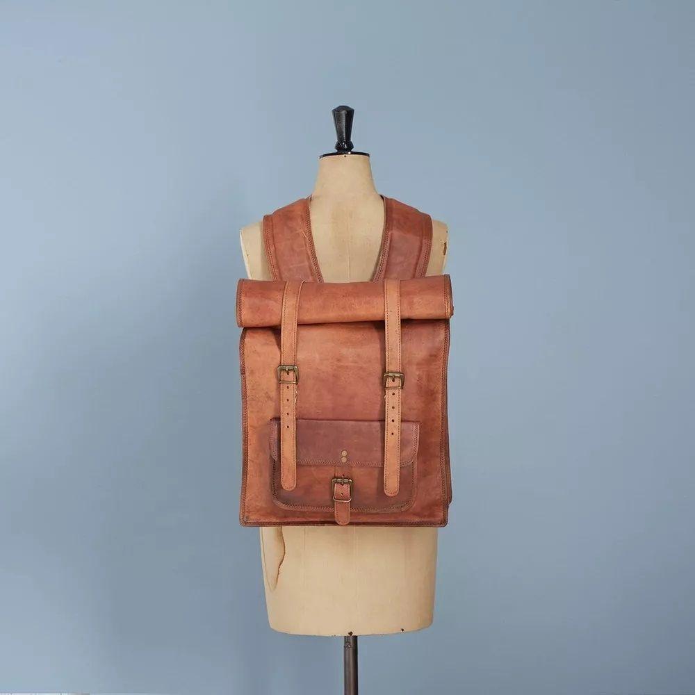 Натуральный коричневый рюкзак — фото 4