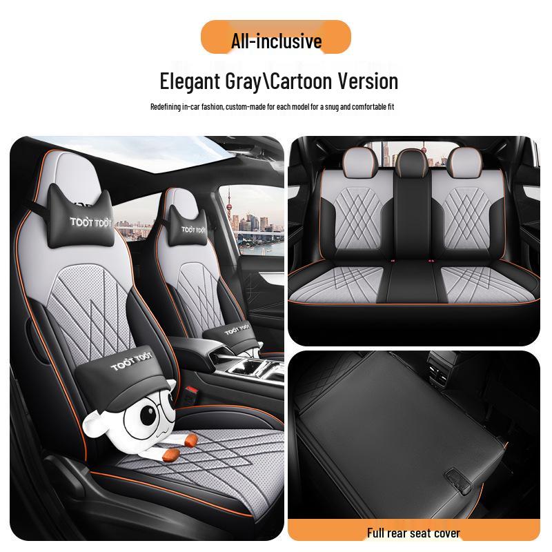 New Model Jianghuai Sihao A5 Full Leather Car Seat Cushion - Universal, All-Season