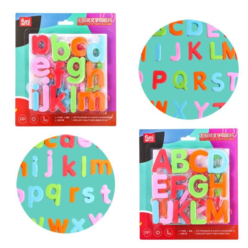 Bunte magnetische Kunststoffbuchstaben für Kleinkinder Klein- und Großbuchstaben Magnete für den Kühlschrank 3-4 cm)