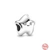 S925 Silver Fine Beads Fit Fasion Original Bracelet Necklace Pendant Women Love Couple Dangle Shiny Mom Charms Jewelry 