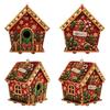 Christmas DIY Building Block Miniature House Decorative Ornament for Tabletop Holiday Display