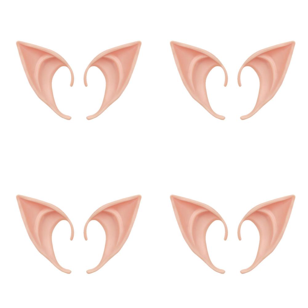 Halloween Cosplay Latex Fairy Angel Elf Ears Masquerade Party Costumes Halloween Party Decoration Supplies Photo Props Kids Gift
