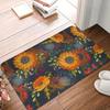 Anti-Slip Rug Doormat Kitchen Mat Wild Sunflower Floor Carpet Home Decor