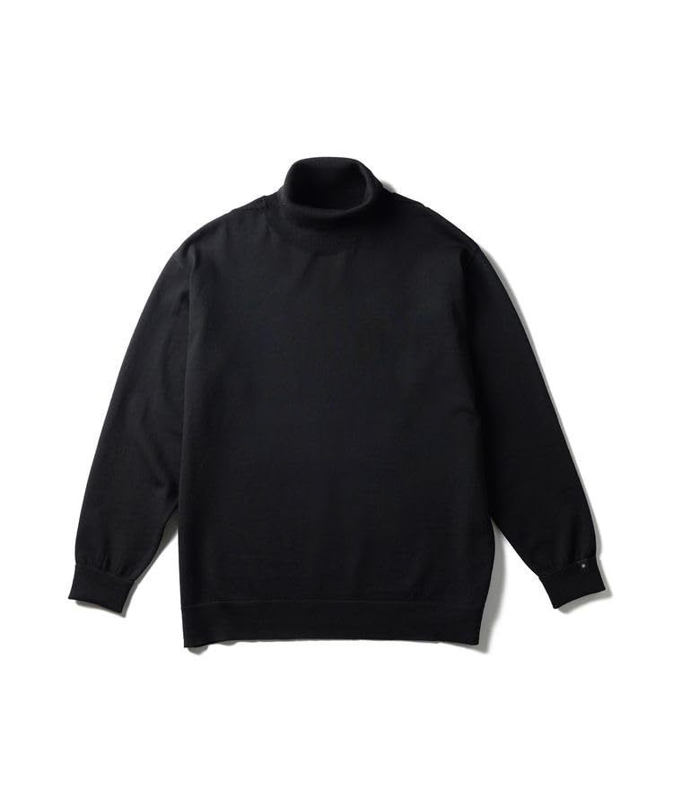 Snow Peak Washable Wool Turtleneck Knit Knit and Sew Long Sleeve for Men and Size S KN-25AU002 Sweater/Cut T-Shirt Women, Black,