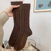 Twist Wool Socks Children'S Season Mid-Tube Socks Thickened Warm And Comfortable Plush Socks Gray Socks