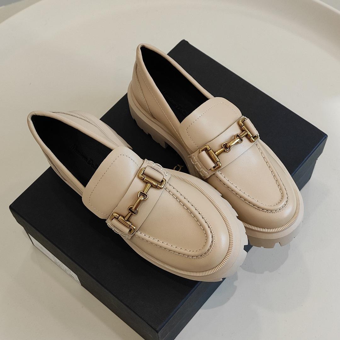 

Лоферы на платформе с грубым каблуком, женские туфли с одной педалью, черные кожаные туфли в британском стиле, в наличии 39 телесный