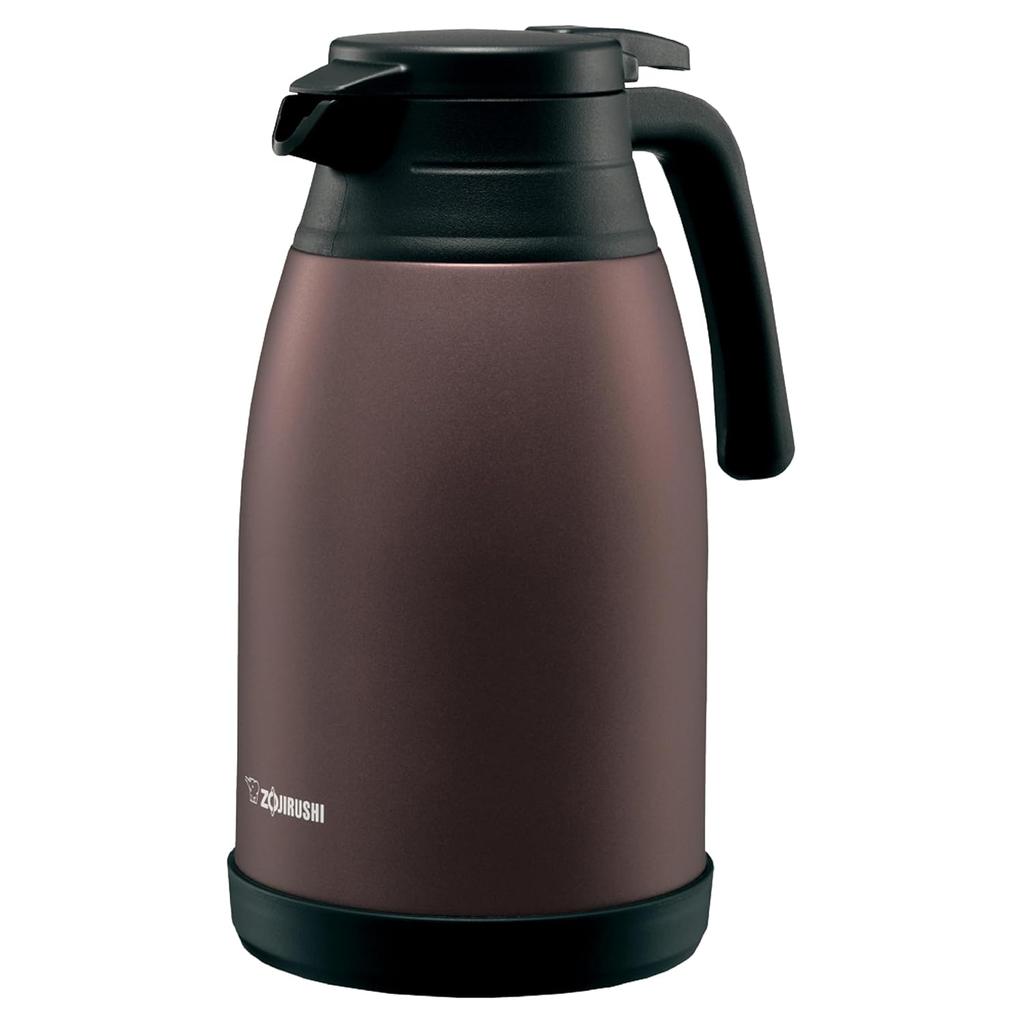 Zojirushi Stainless Steel Hand Pot 1.5L Vacuum Double Wall Bottle Wide Mouth Tabletop Insulation Cooling Brown SH-RA15-TA