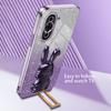 For Huawei Nova 10 Pro 4G Cell Phone Case Cartoon Rabbit Glitter PC+TPU Pull-out Kickstand Cover