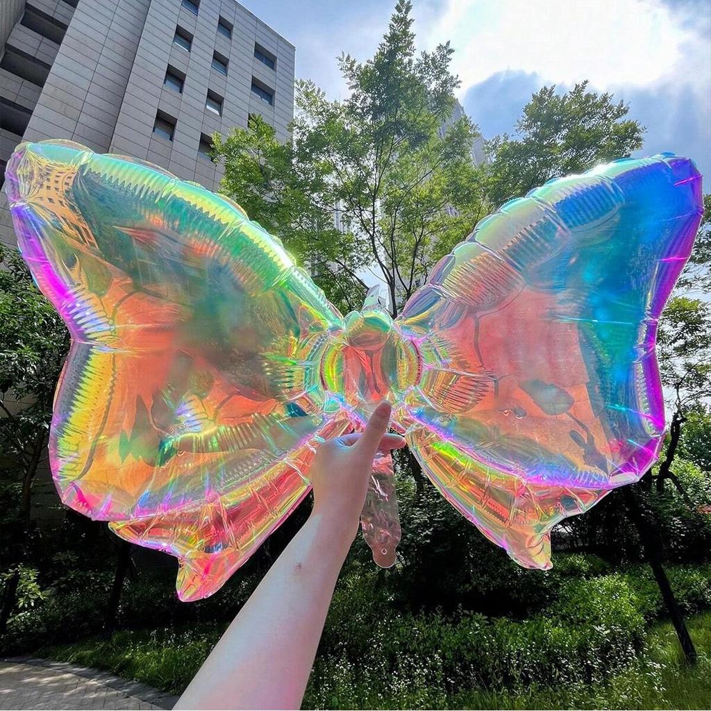 1pc/3pcs Rainbow Transparent Bow Balloons, Wedding, Gender Reveal, Baby Shower, Birthday Party, Valentine's Day, Anniversary,