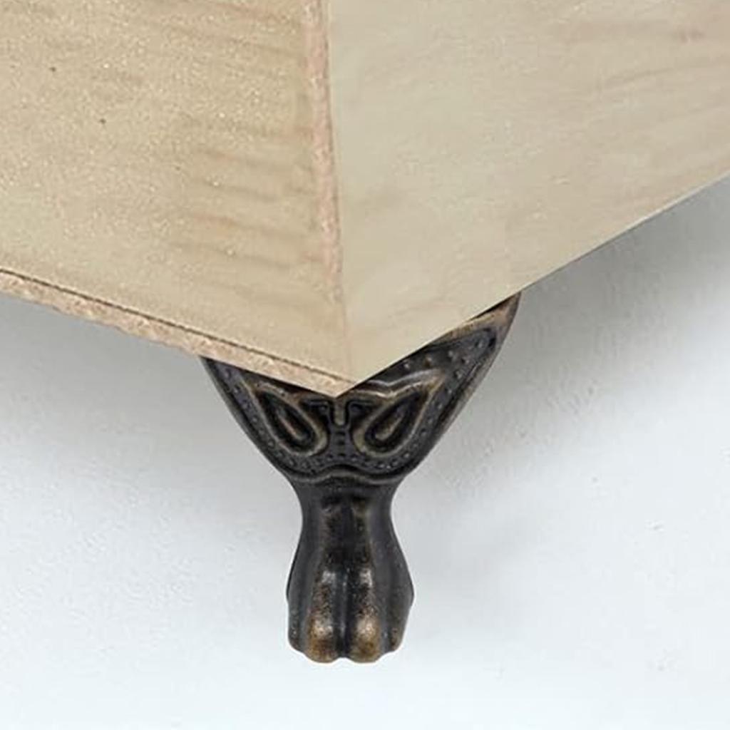 Box Legs Legs Replacement Less Rusty Matching Screws Vintage Pattern Design Zinc Alloy Home Office Shop Box Feet