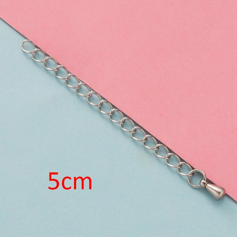 10-20pcs Stainless Steel Extended Extension Tail Chain Lobster Clasps Connector for Bracelet Necklace DIY Jewelry Making Finding