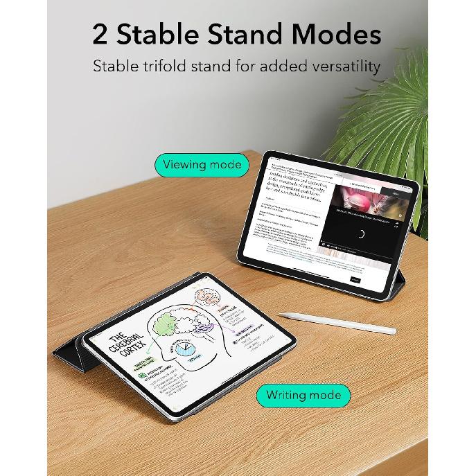 ESR for iPad Air 11 Inch Case M3/M2 (2025/2024), iPad Air 5th/4th Gen (2022/2020), Powerful Magnetic Attachment, Slim Trifold Stand Case, Auto