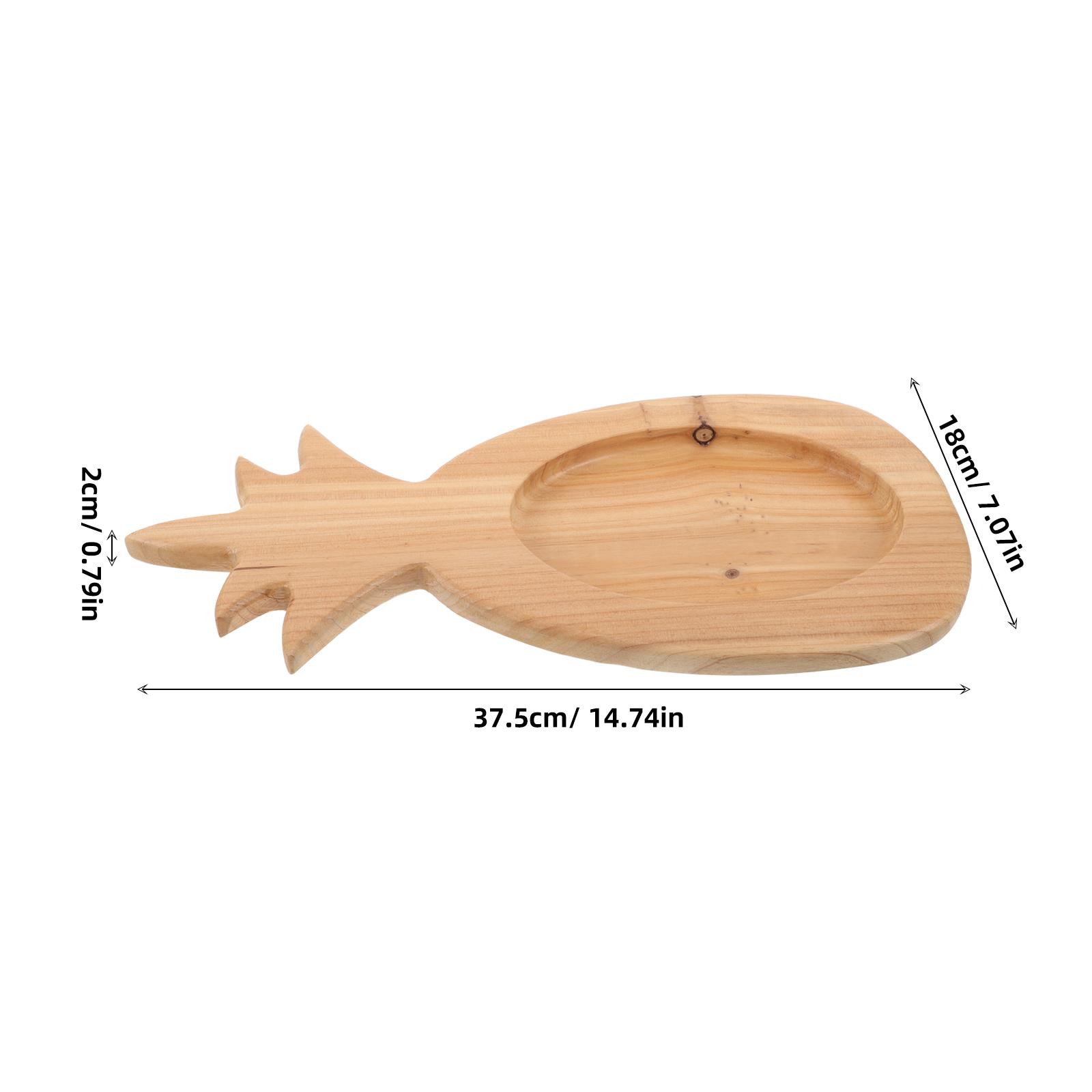 Wooden Steak Board Steak Plate Cutting Board Pineapple Shaped Wood Serving Platter For Home Holiday Gatherings And Bbqs